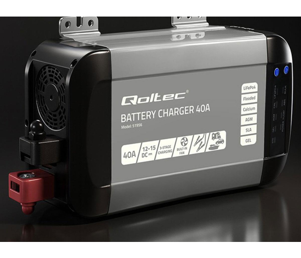 Qoltec Inteligenta Ładwarka Monolith LiFePO4 AGM GEL 40A 12V - 1238962 - zdjęcie 5